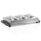 Edelstahl 2in1 Buffetwärmer mit 3x 1/3 GN-Behältern