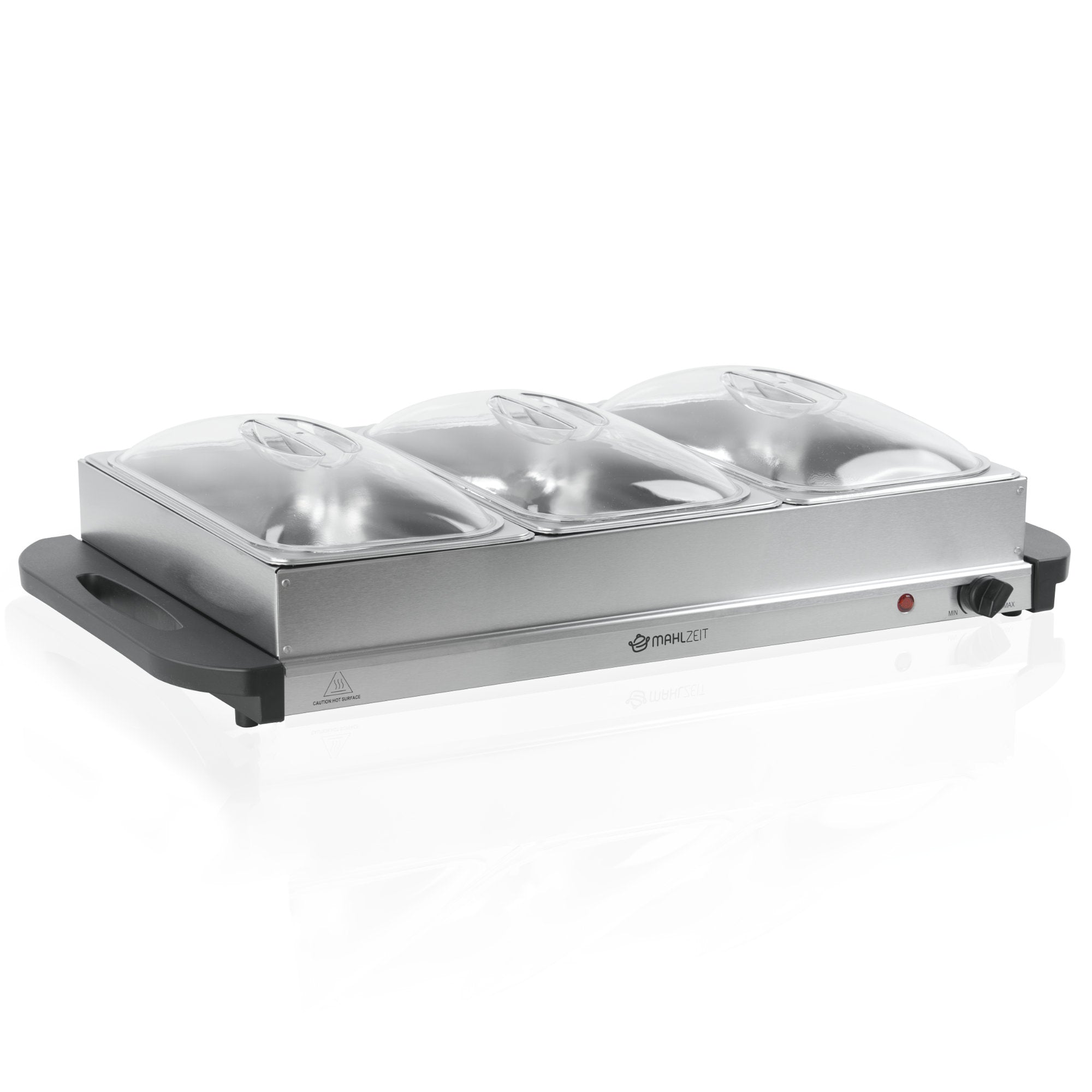 Edelstahl 2in1 Buffetwärmer mit 3x 1/3 GN-Behältern