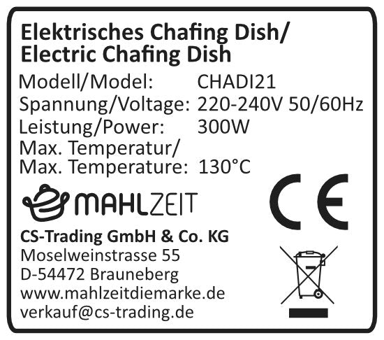 Edelstahl 2in1 Buffetwärmer mit 3x 1/3 GN-Behältern