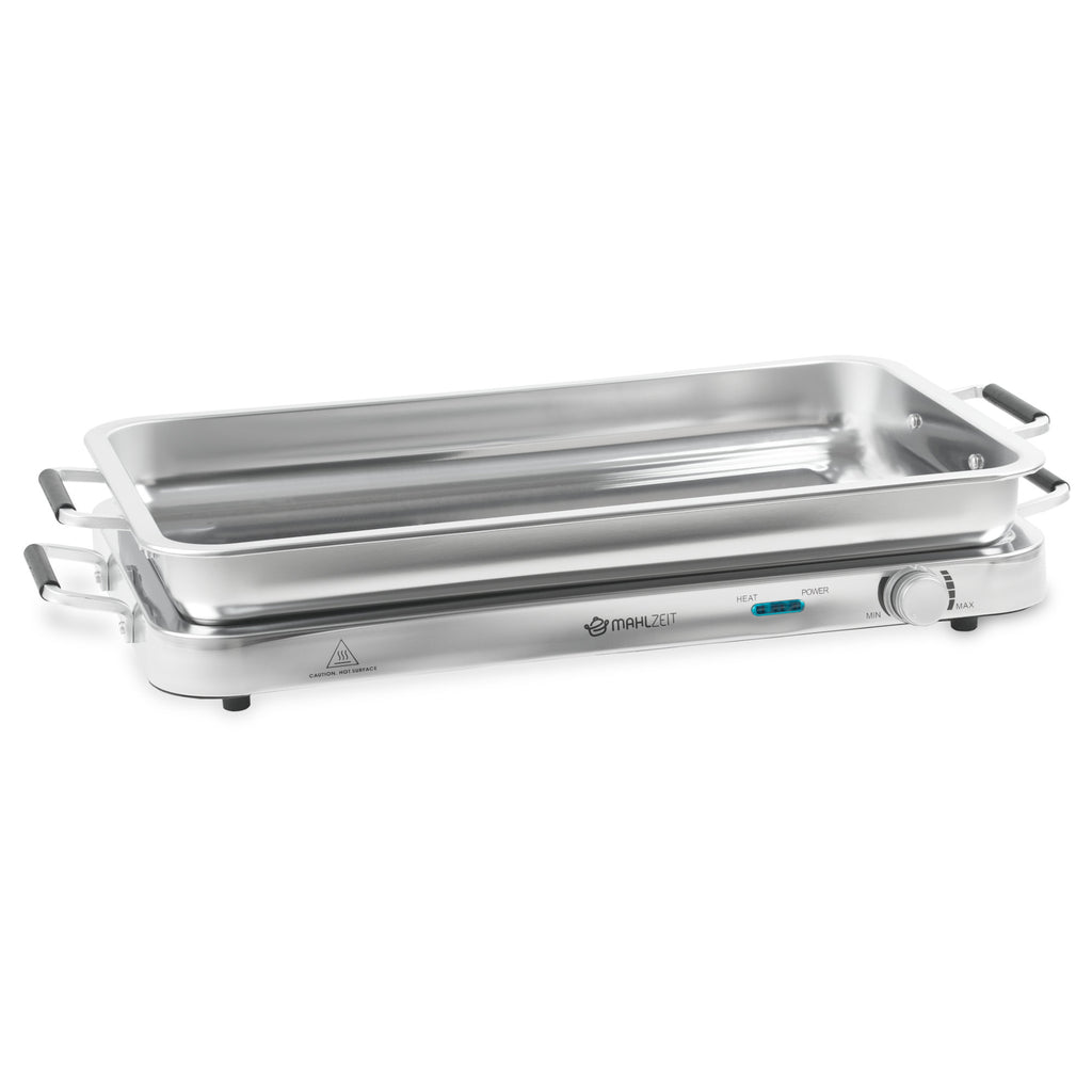 Edelstahl 2in1 Buffetwärmer mit 3x 1/3 GN-Behältern und Wasserbad
