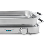 Edelstahl 2in1 Buffetwärmer mit 3x 1/3 GN-Behältern und Wasserbad