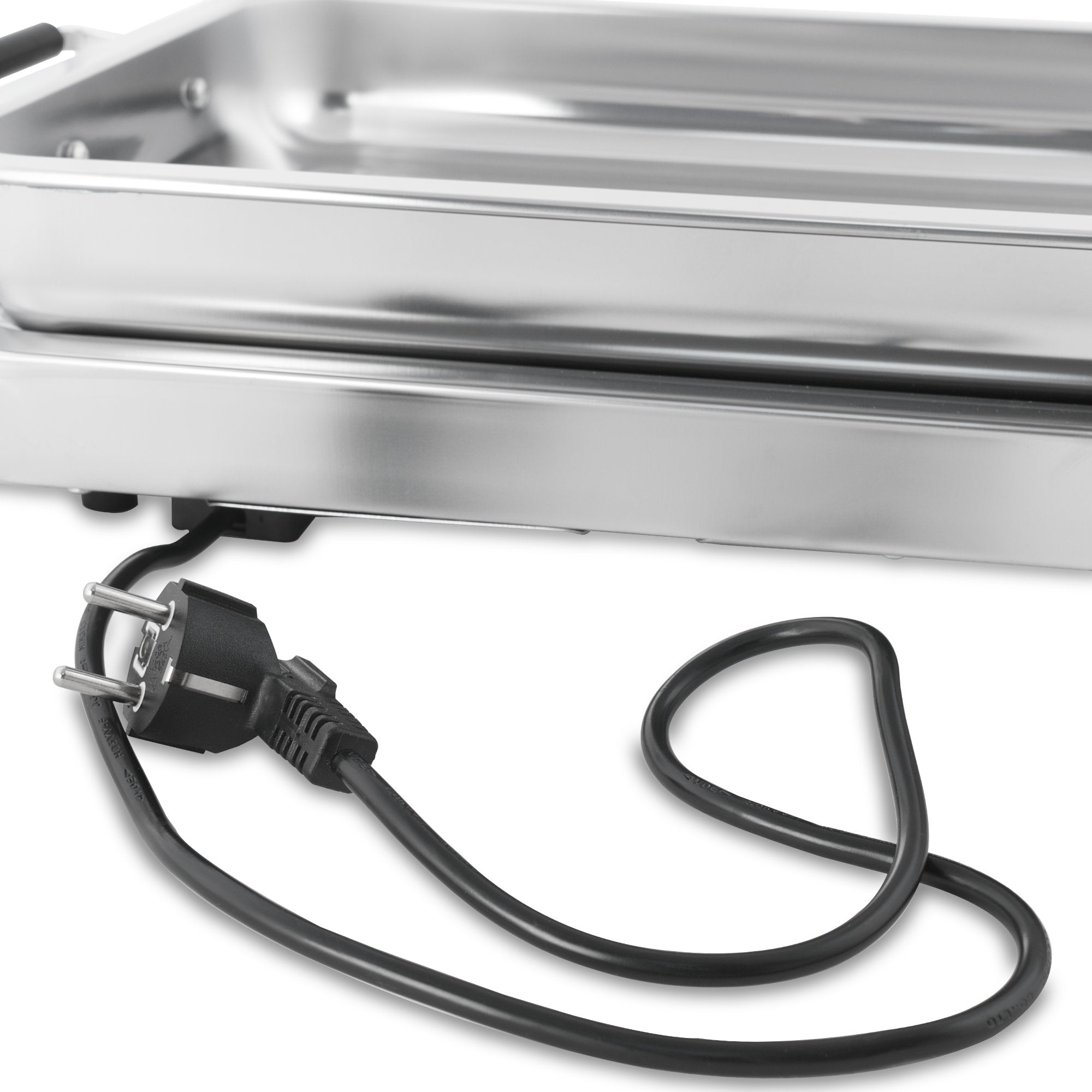 Edelstahl 2in1 Buffetwärmer mit 3x 1/3 GN-Behältern und Wasserbad