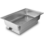 Chafing dish électrique, inox, GN 1/1, 9 litres, jusqu'à 80 °C, avec affichage
