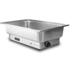 Chafing dish électrique, inox, GN 1/1, 9 litres, jusqu'à 80 °C, avec affichage