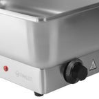 Chafing dish électrique, inox, GN 1/1, 9 litres, jusqu'à 80 °C, avec affichage