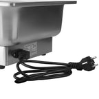 Chafing dish électrique, inox, GN 1/1, 9 litres, jusqu'à 80 °C, avec affichage