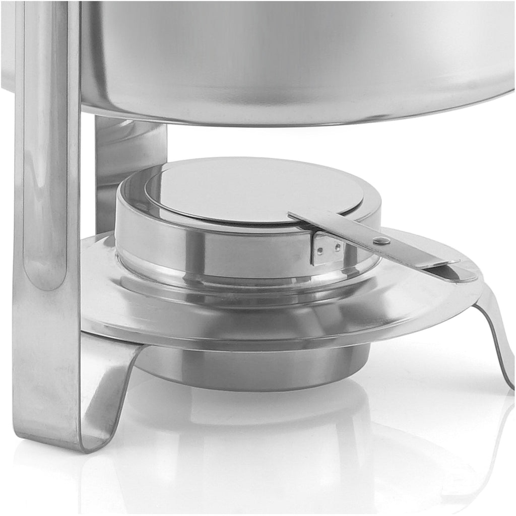 Chafing dish rond en acier inoxydable, chauffe-plats