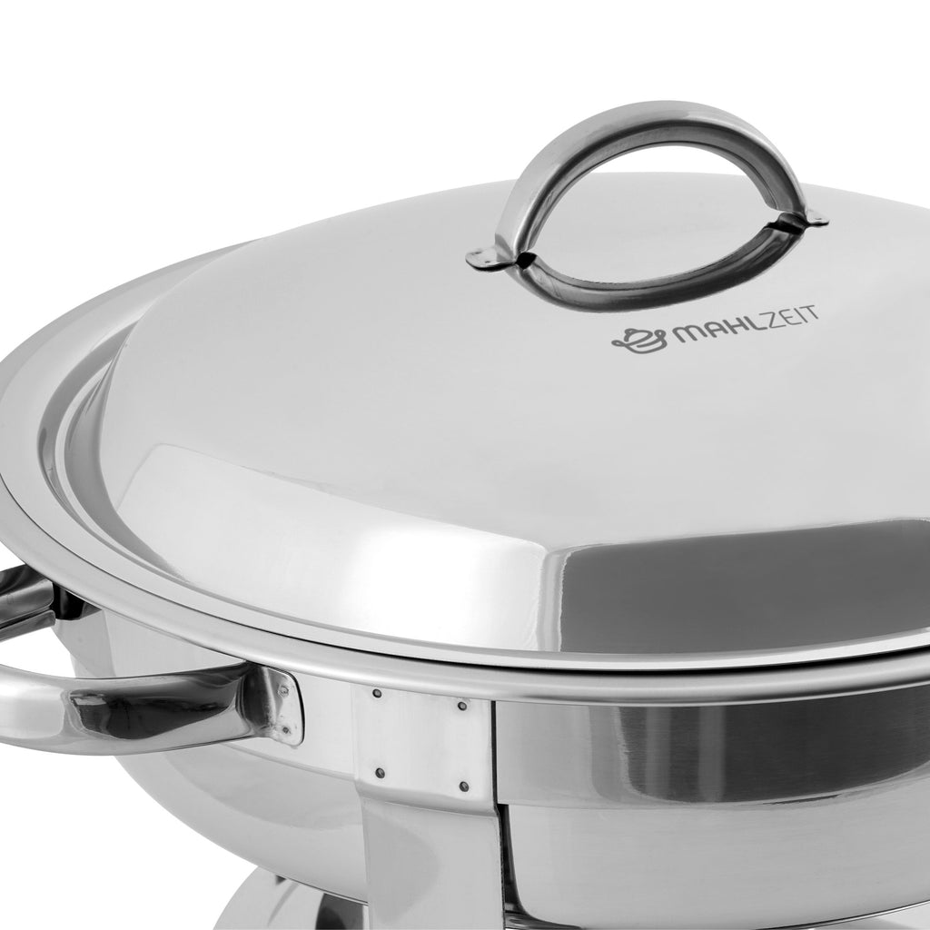 Chafing dish rond en acier inoxydable, 4,5 litres, chauffe-plats