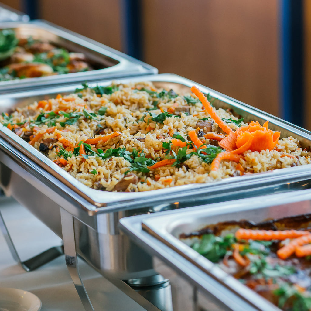 Chafing dish, en acier inoxydable, récipient pour aliments chauds