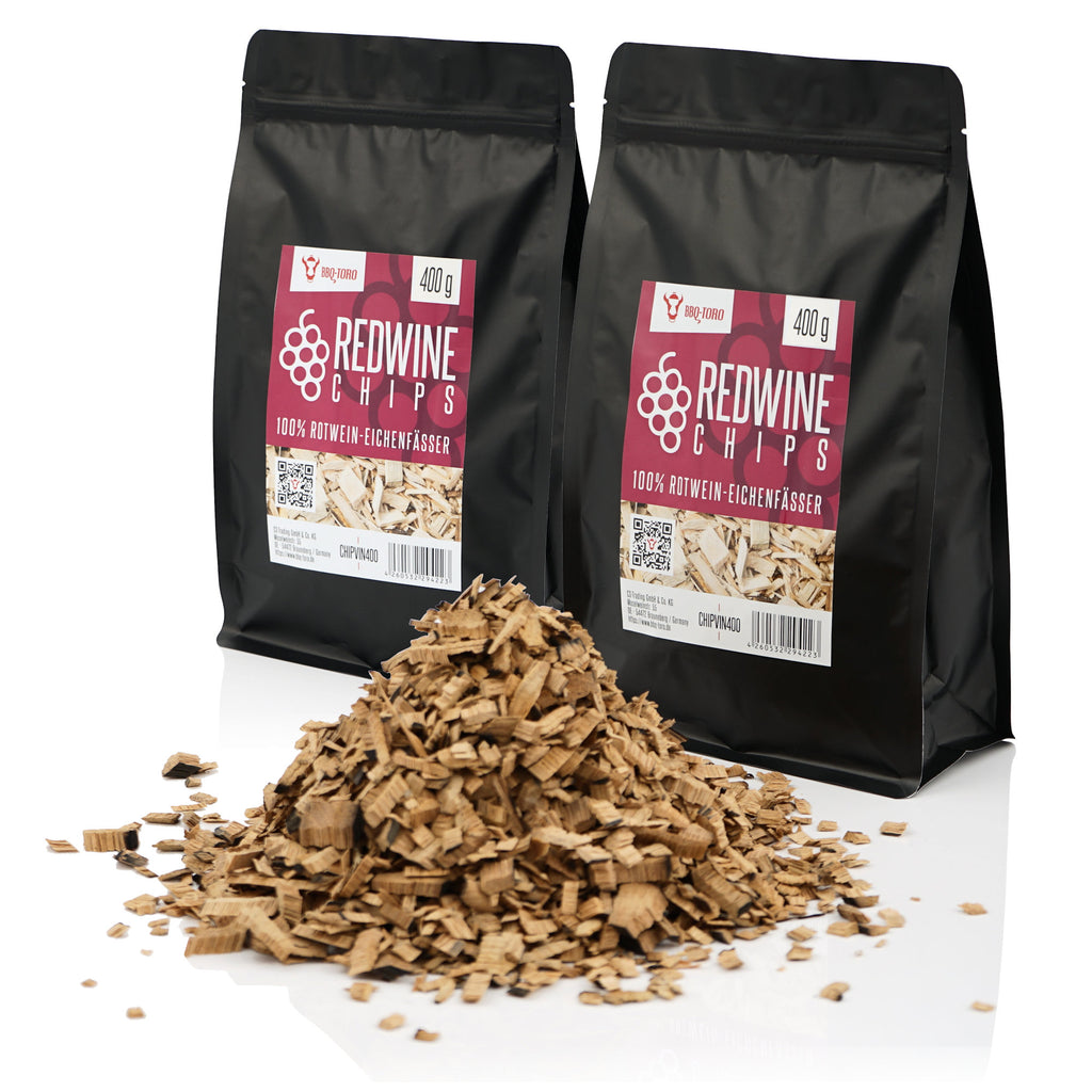 Smoking chips, red wine, smoker chips