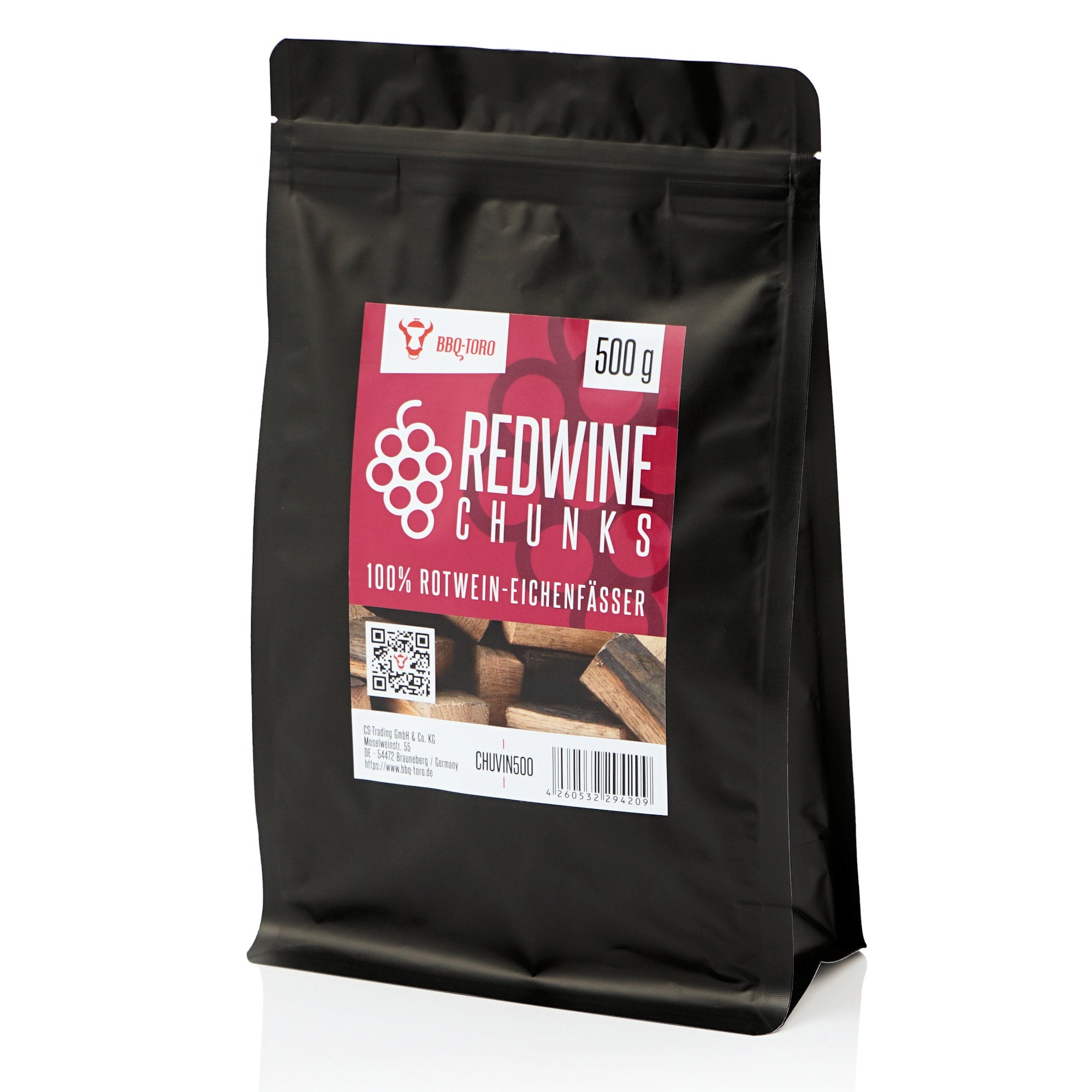 Smoking chunks, red wine