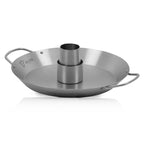 Grill à poulet en acier inoxydable, Ø 30 cm, avec récipient à arômes et bac de récupération des graisses