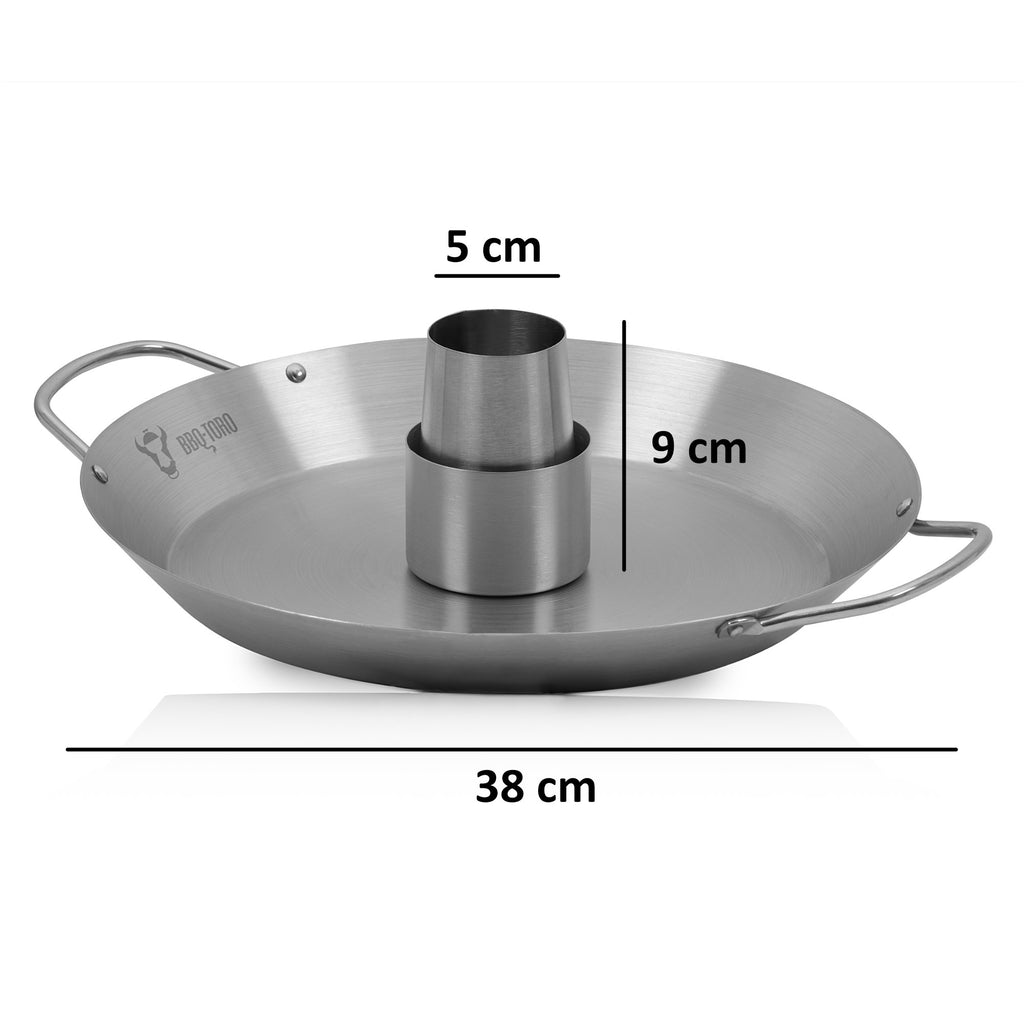 Hähnchengrill, Edelstahl, Ø 30 cm, mit Aromabehälter und Auffangschale
