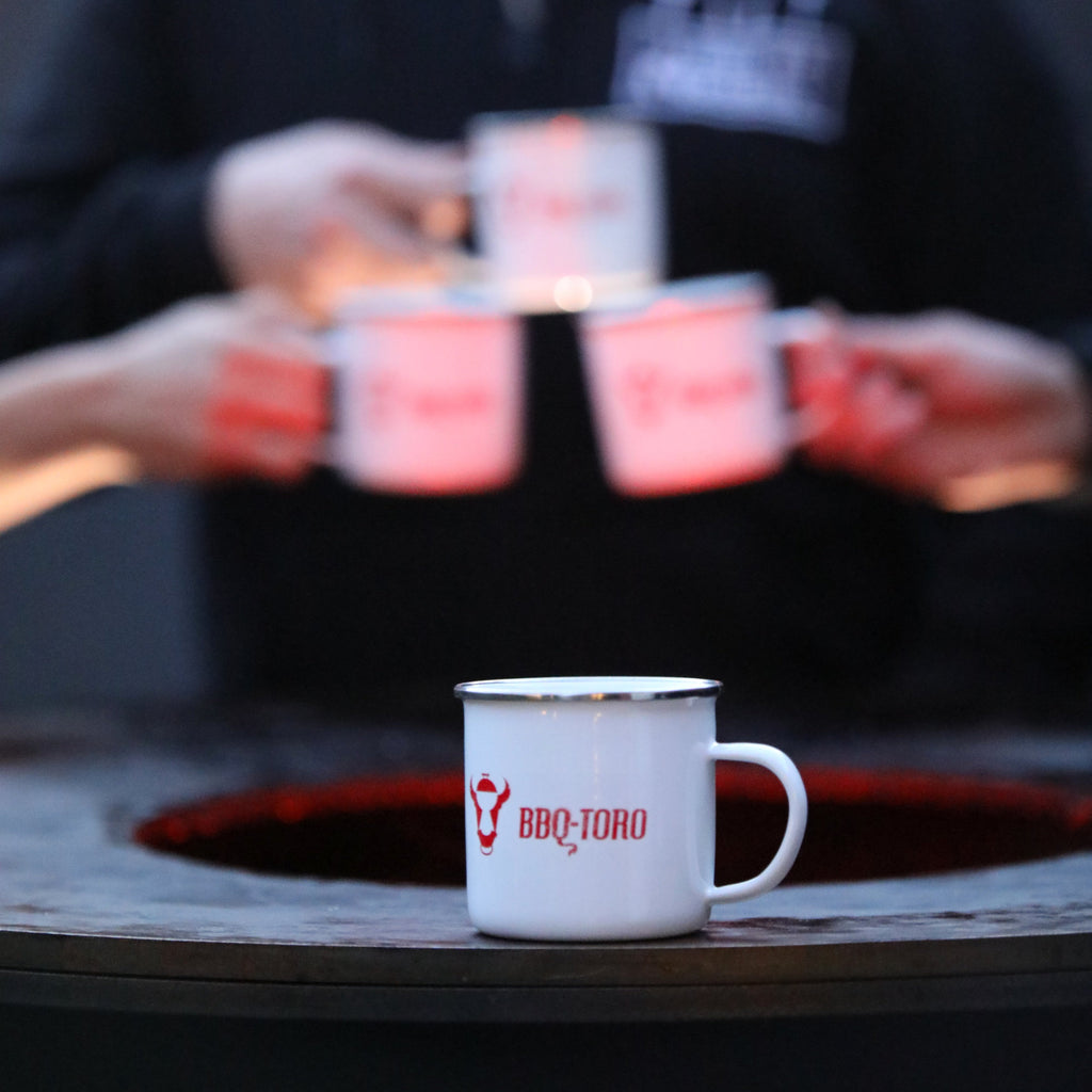 Mug « BBQ-Toro », émaillé, 350 ml, mug à café pour le camping et les activités de plein air