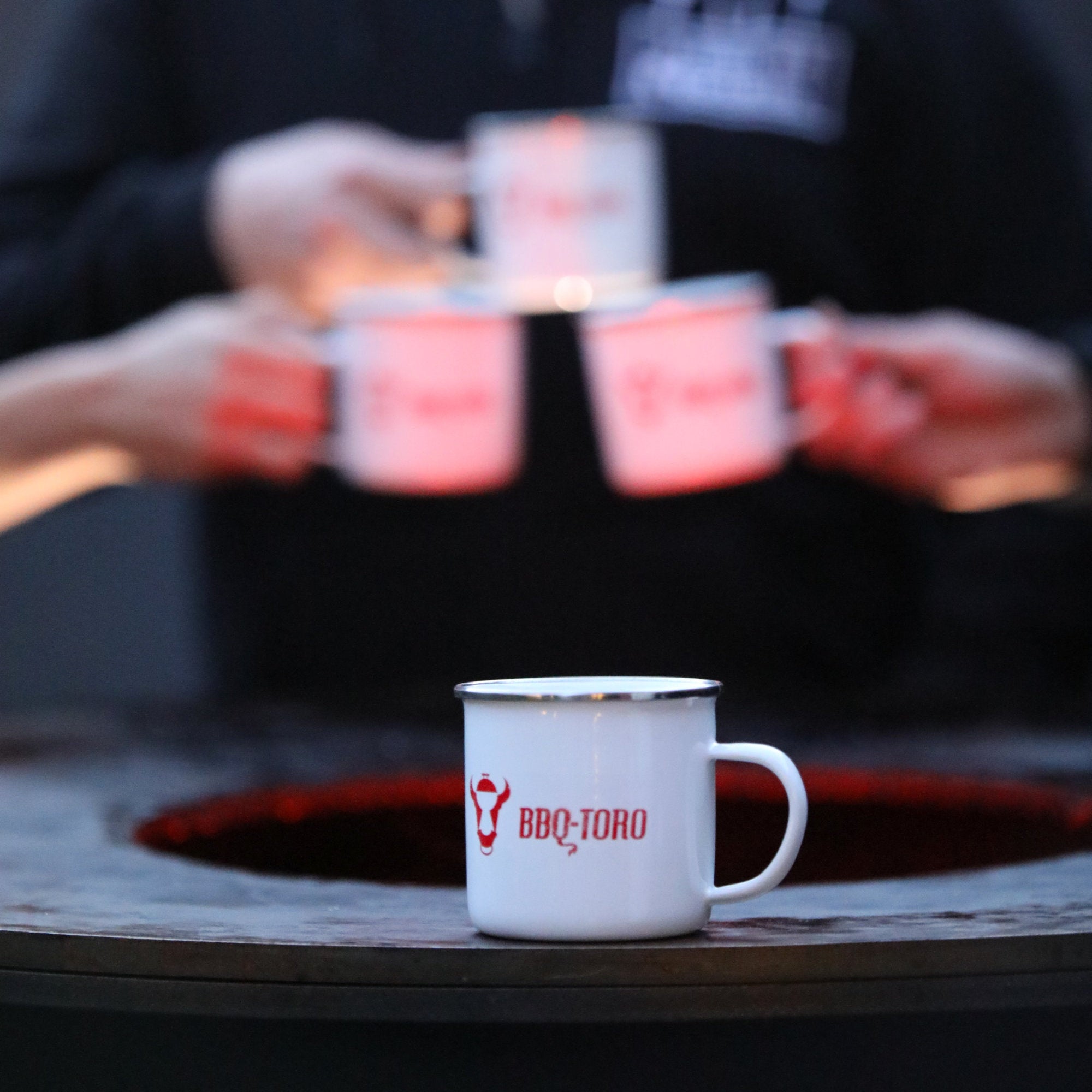 Mug « BBQ-Toro », émaillé, 350 ml, mug à café pour le camping et les activités de plein air