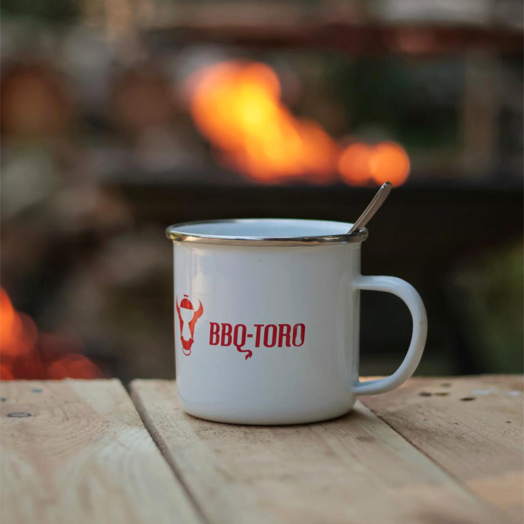 Mug « BBQ-Toro », émaillé, 350 ml, mug à café pour le camping et les activités de plein air