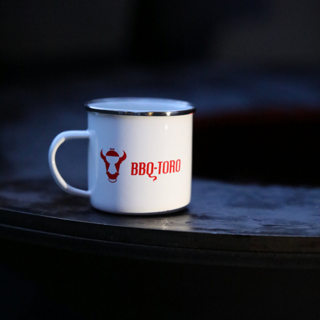 Mug « BBQ-Toro », émaillé, 350 ml, mug à café pour le camping et les activités de plein air