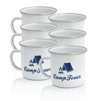 "CampFeuer" Enamel Mug, 350 ml, Coffee Cup for Camping