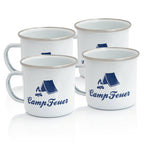 "CampFeuer" Enamel Mug, 350 ml, Coffee Cup for Camping
