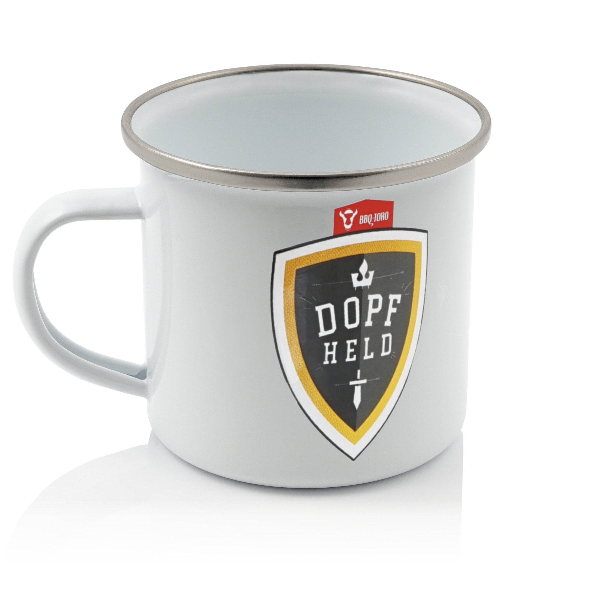 Mug « Pot Hero », émaillé, 350 ml, tasse à café pour le camping et les activités de plein air