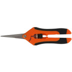 Sécateur à lame droite, orange, avec poignée ergonomique