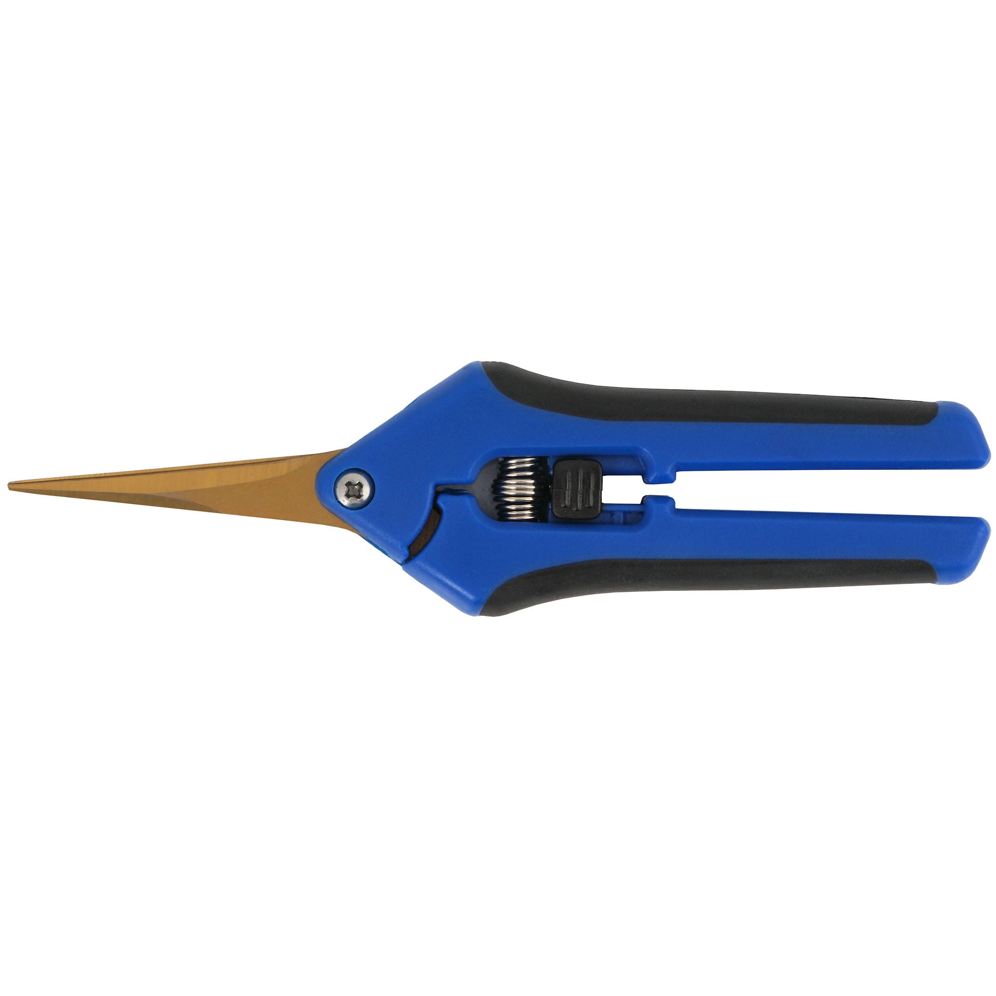 Sécateur, lame courbe, bleu, avec poignée ergonomique