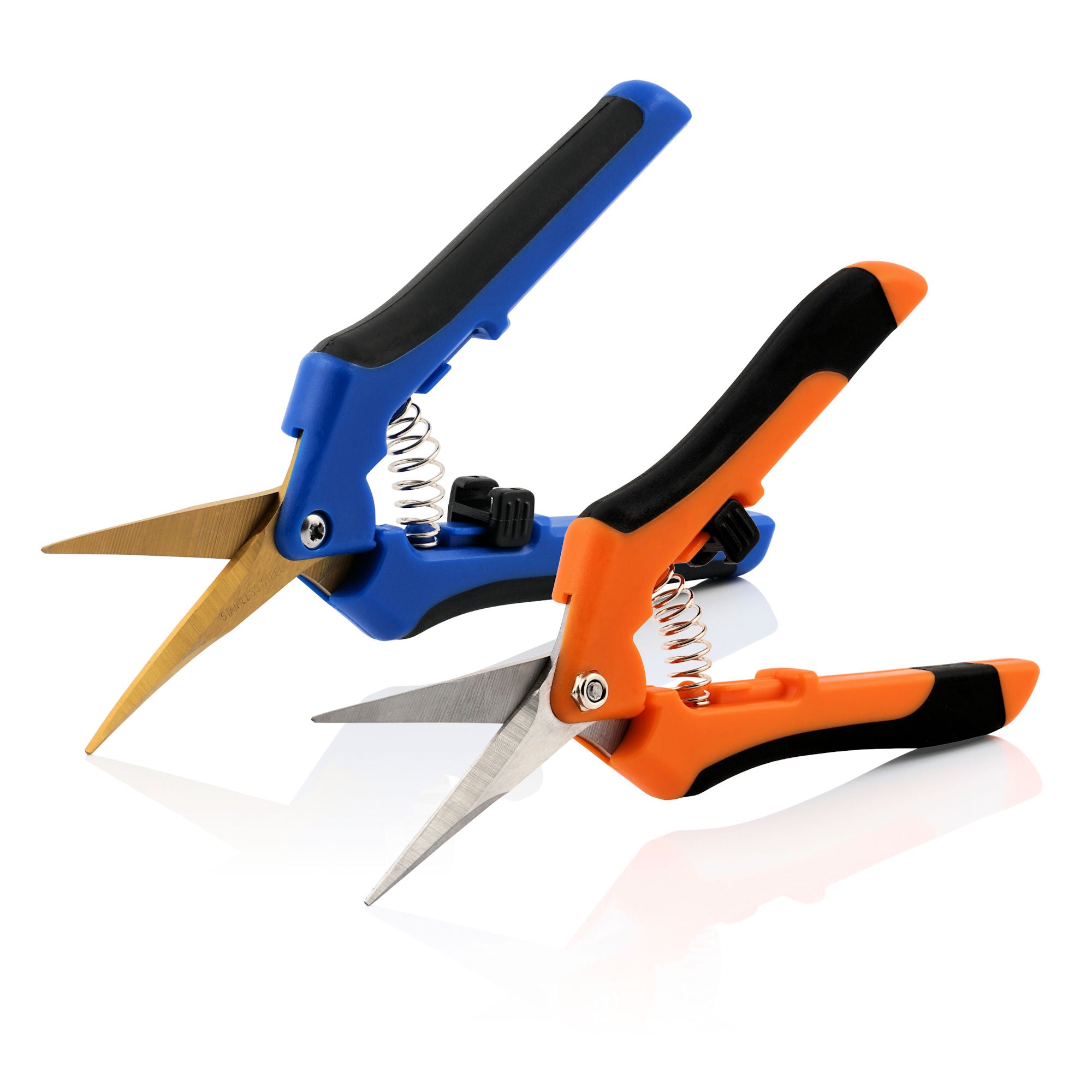Ernteschere, 2er Set, gerade und gebogene Klinge, inkl. ergonomischer Griff