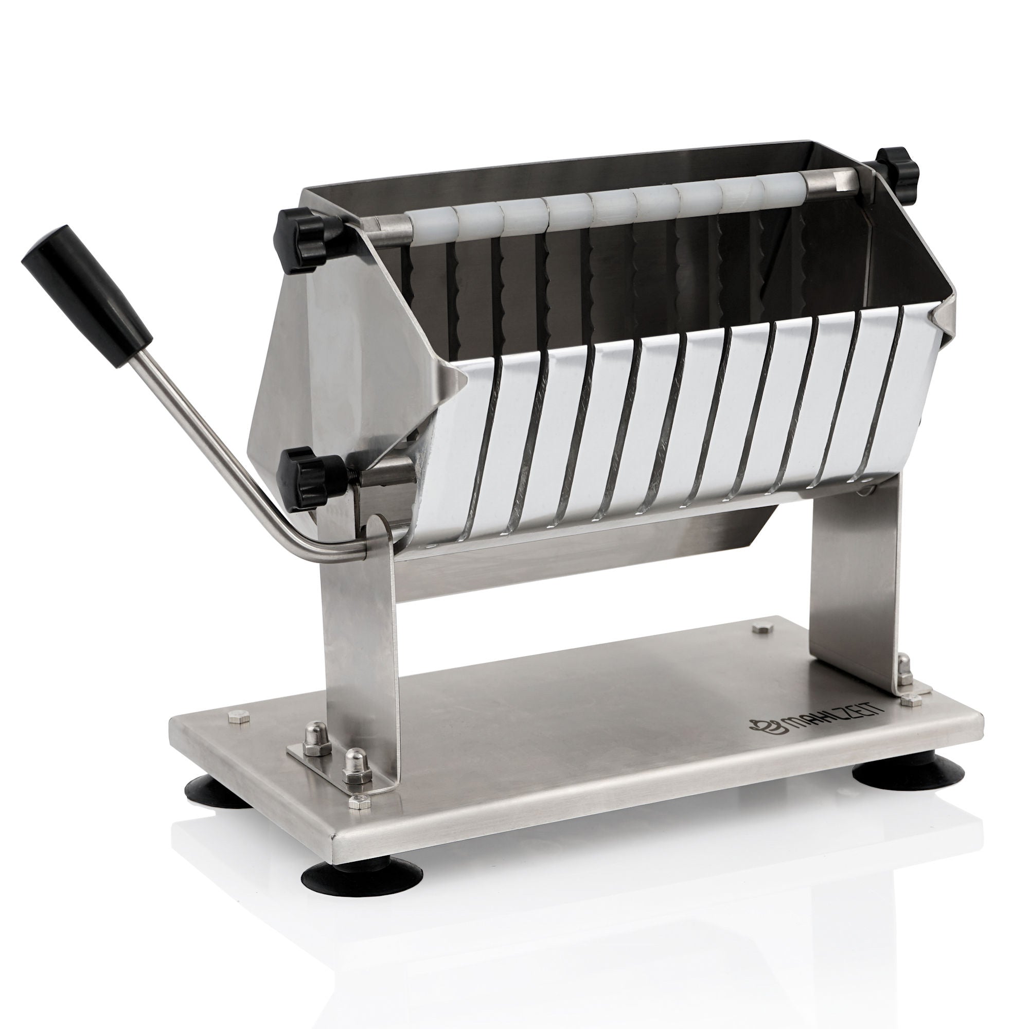 Coupe-currywurst, en acier inoxydable, pour tranches de 18 mm, comprenant 10 lames tranchantes