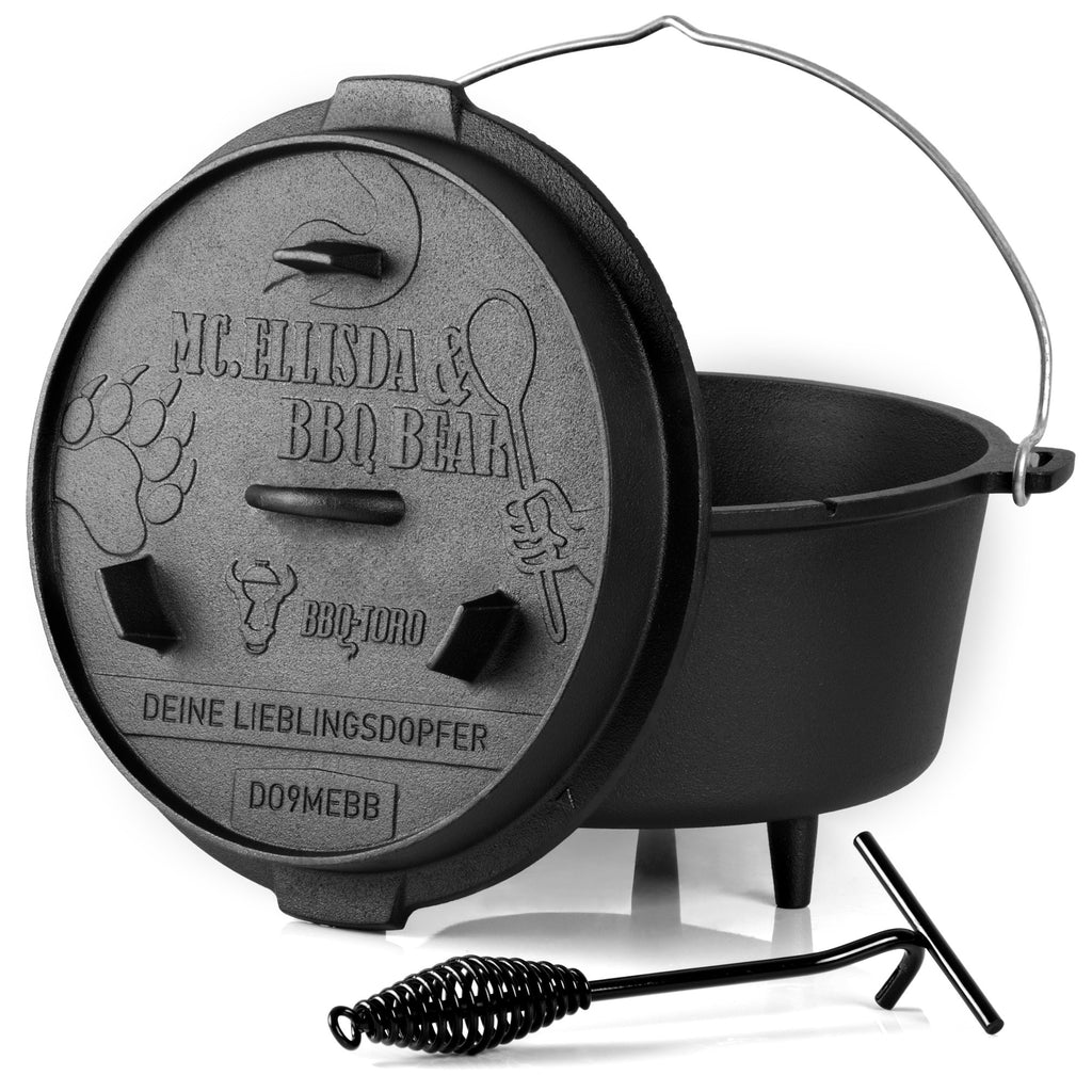 Dutch Oven "Your Favorite Dutch Oven", 9 liters, Mc.Ellisda and BBQ Bear