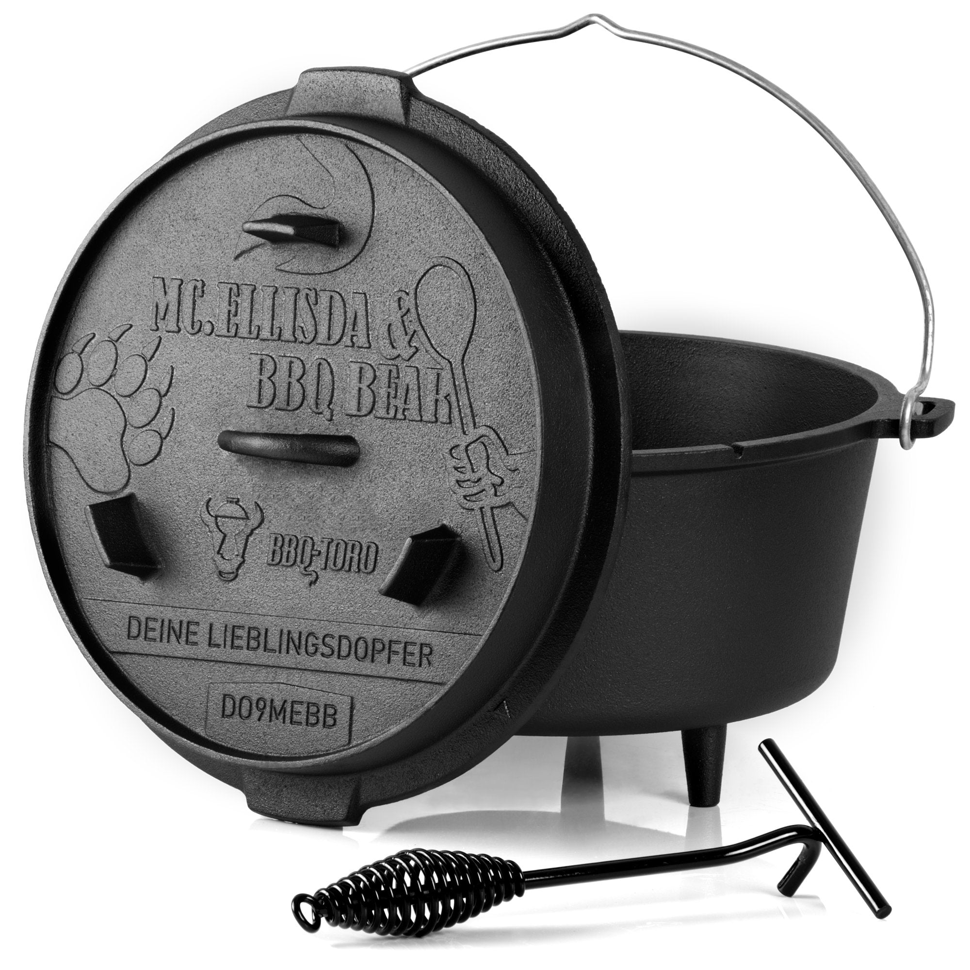 Dutch Oven "Your Favorite Dutch Oven", 9 liters, Mc.Ellisda and BBQ Bear