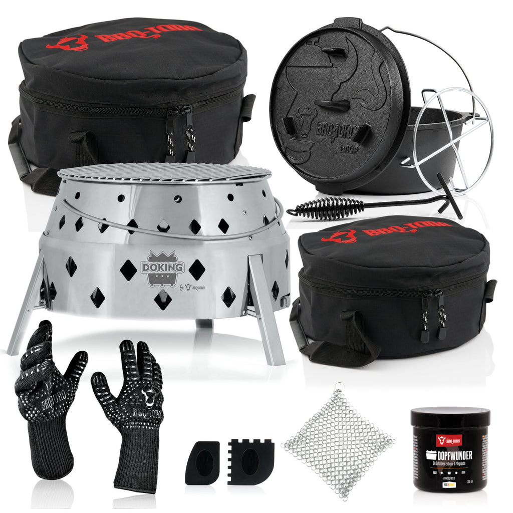 Dutch Oven, Set  11-teilig, inkl. Dutch Oven Grill "DOKING", 9 QT