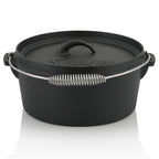 Dutch Oven, 10-piece set, cast iron, including wooden box