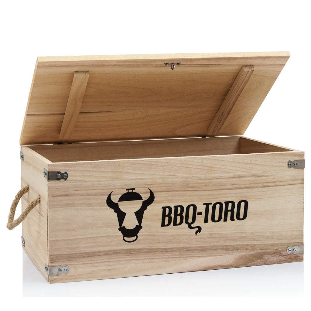 Dutch Oven, 7-piece set, cast iron, including wooden box