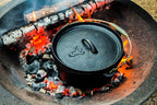 Dutch Oven, 7-piece set, cast iron, including wooden box