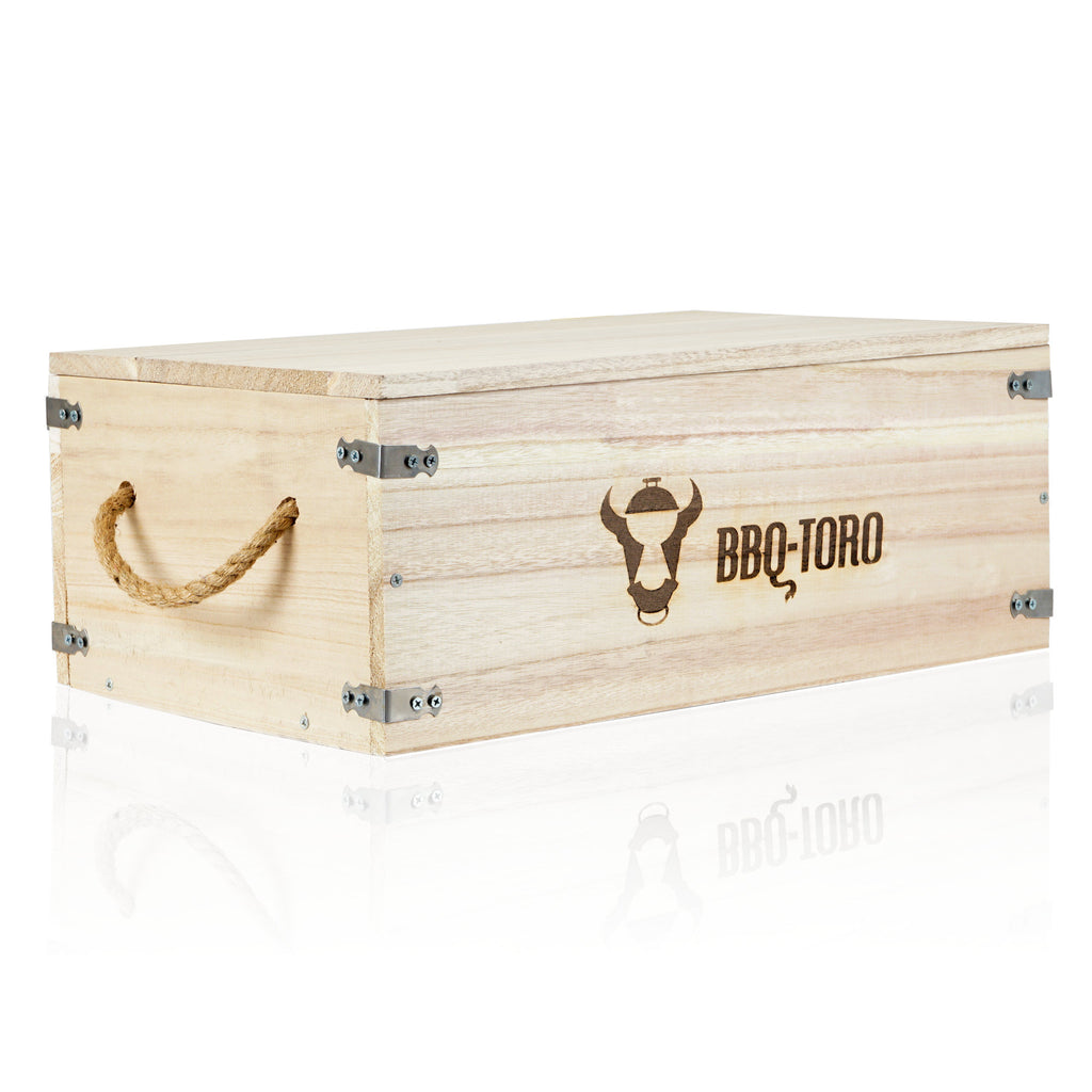 Boîte en bois pour cocotte en fonte, style rustique, boîte de rangement