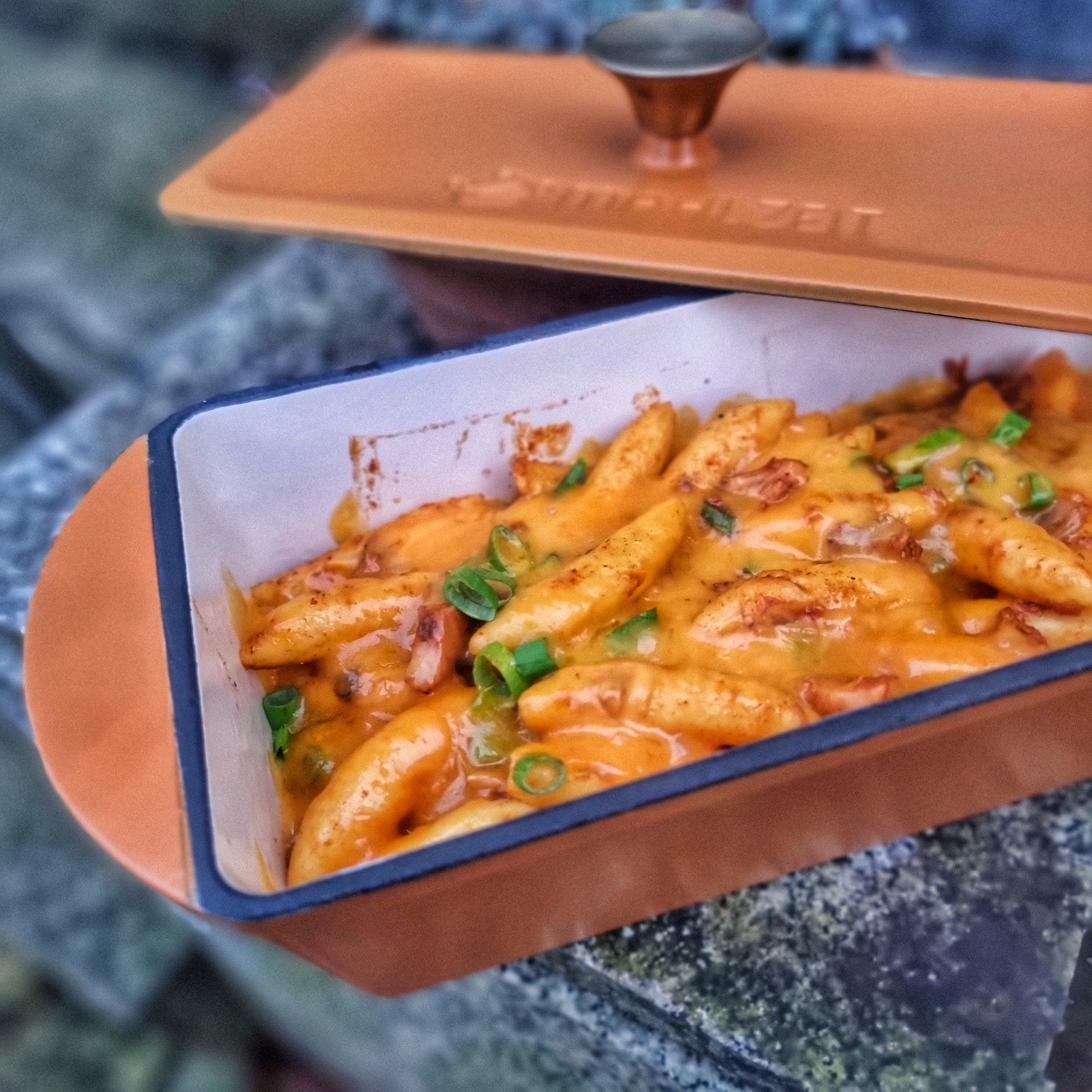 Roasting pan, 3 liters, cast iron, enamelled, including lid