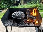 Table en acier pour cocotte en fonte