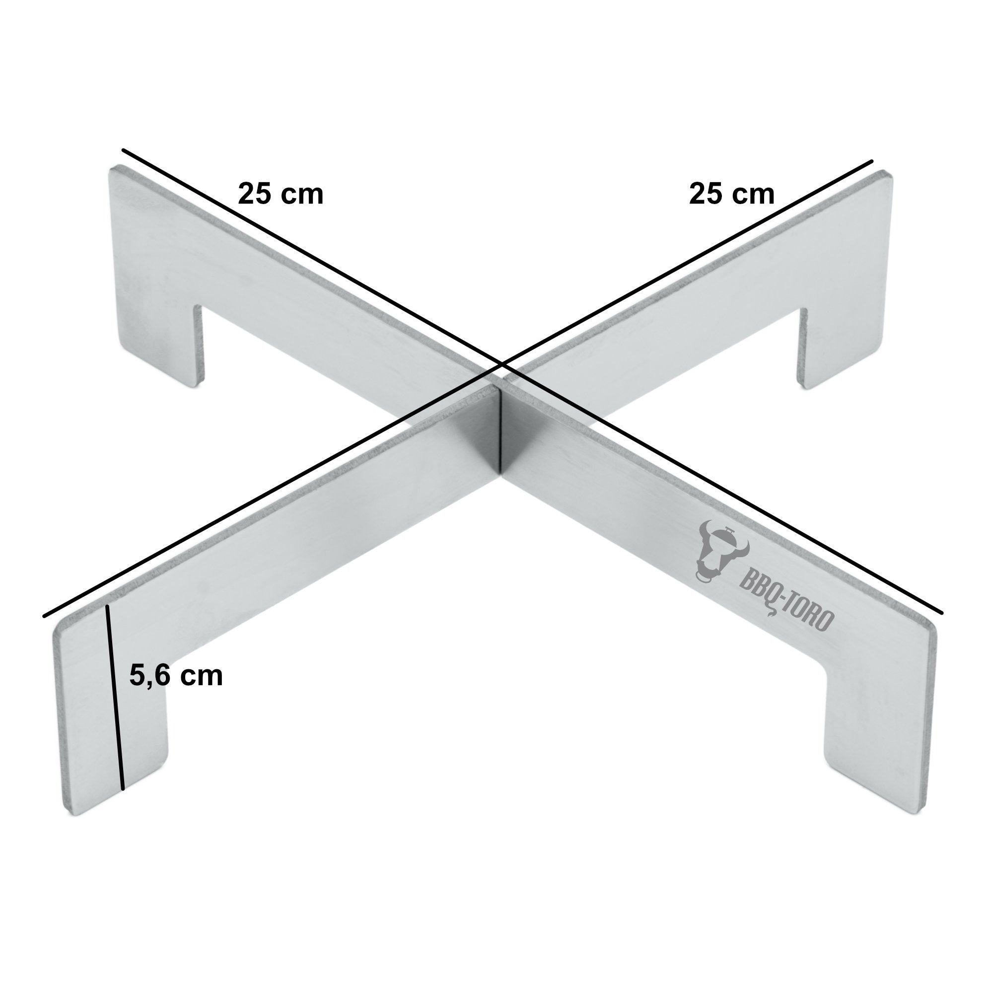 Untersetzer für Dutch Oven, Edelstahl, 25 x 25 x 5,6 cm
