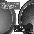 "Ultimate PRO3+" pan set, 3-piece, cast iron
