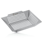 Panier à griller, acier inoxydable, 30 x 30 x 5,5 cm