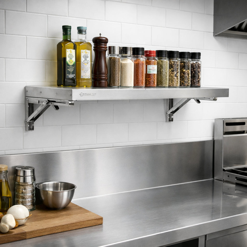 Wandregal Gastro, Edelstahl, klappbar