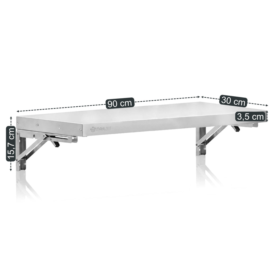 Wandregal Gastro, Edelstahl, klappbar