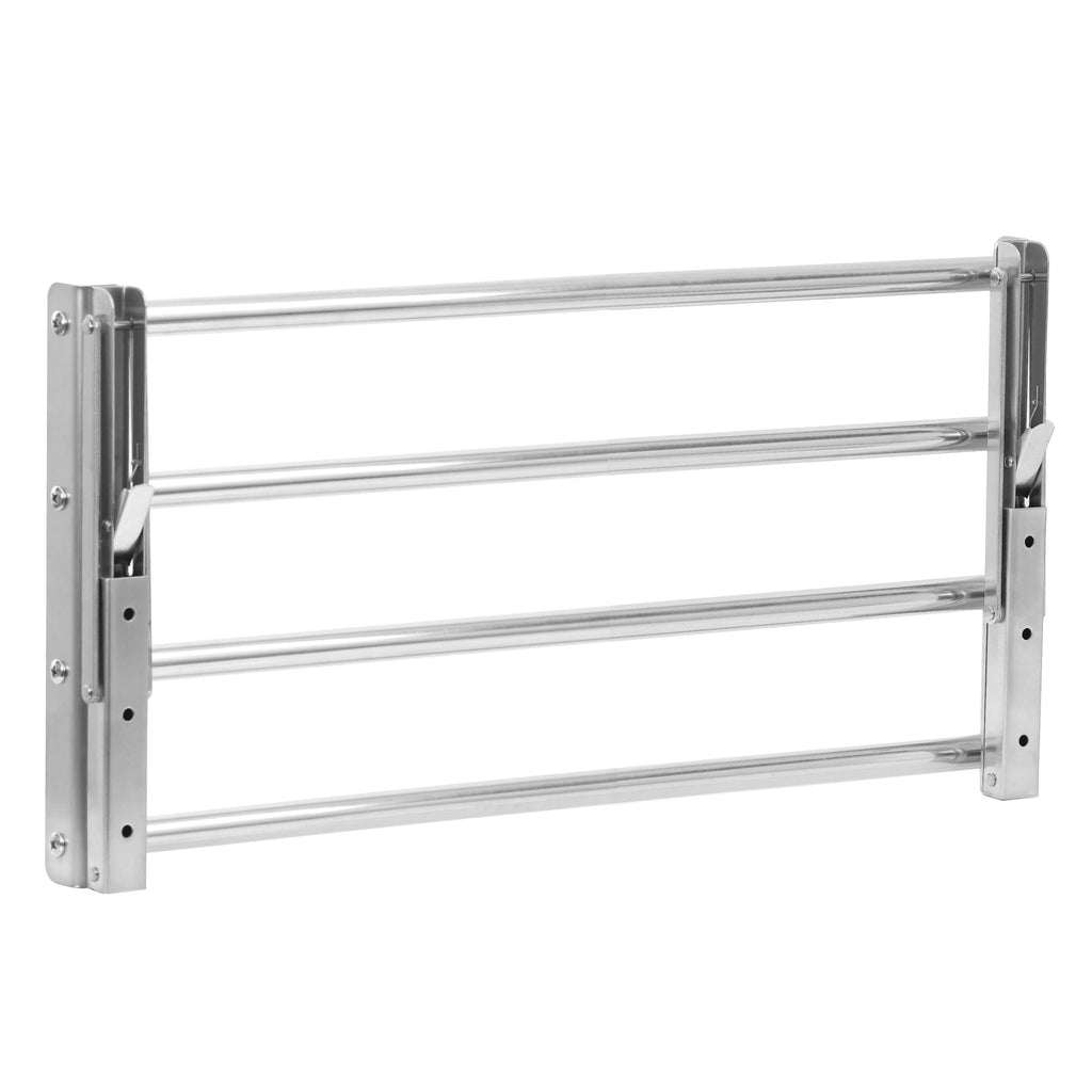 Wandregal, Stangendesign, Edelstahl, klappbar