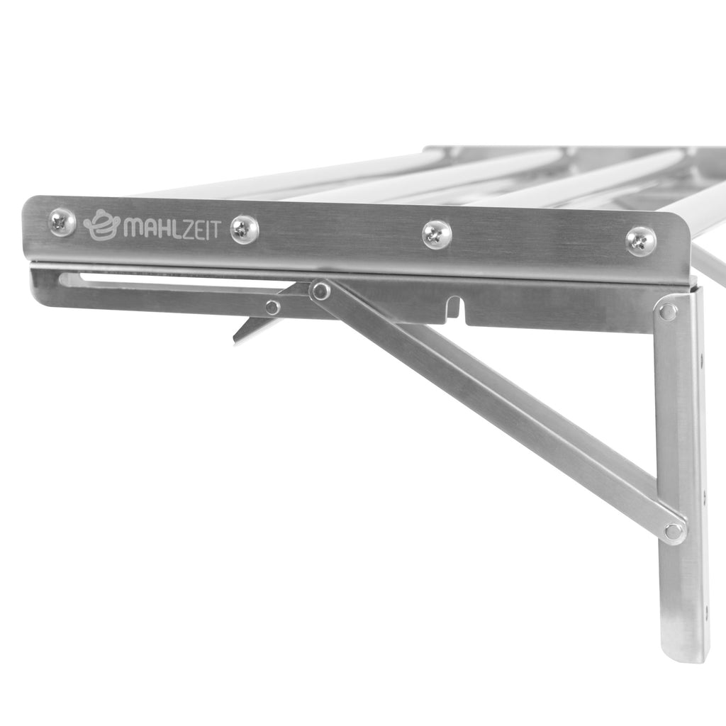 Wandregal, Stangendesign, Edelstahl, klappbar