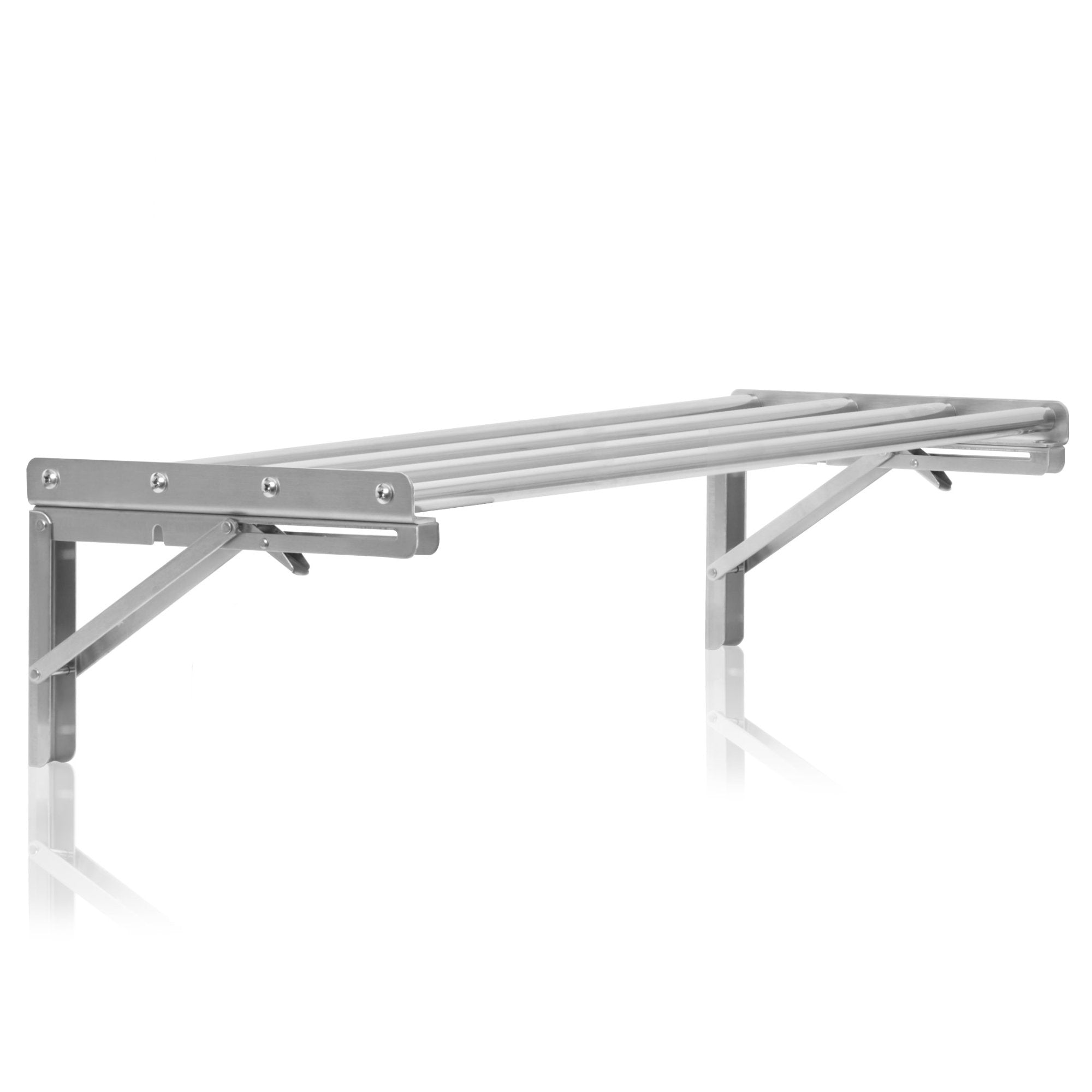 Wandregal, Stangendesign, Edelstahl, klappbar