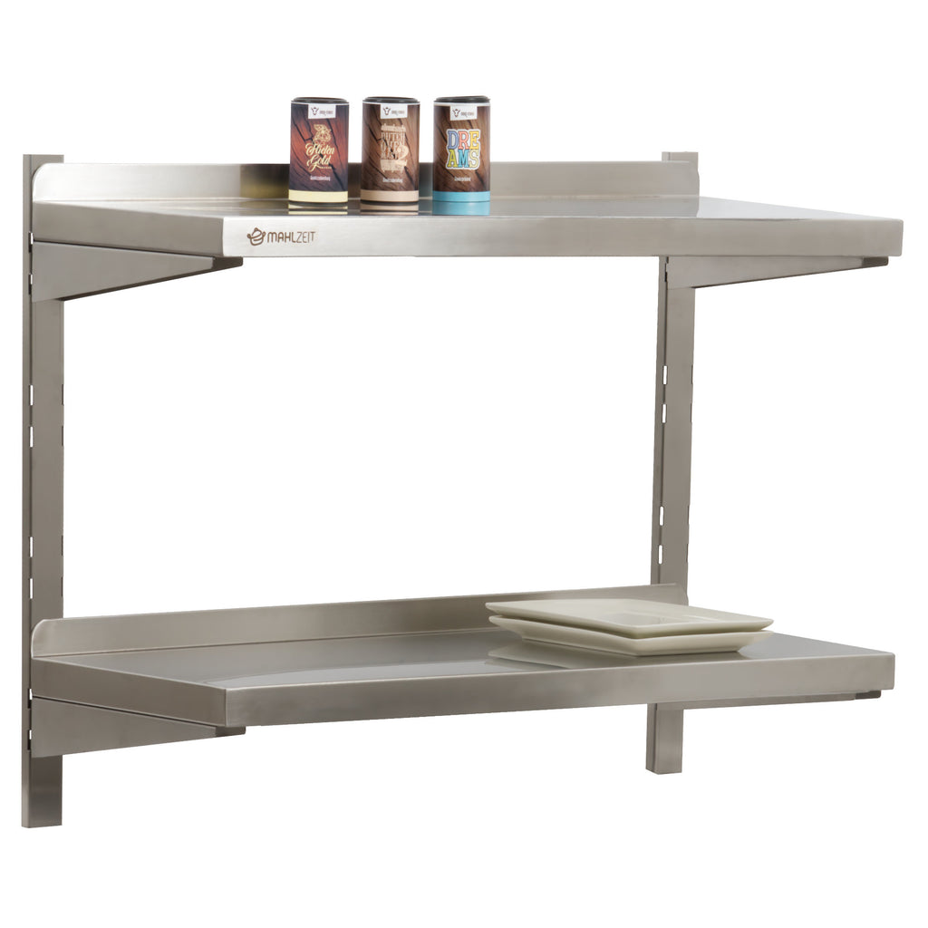 Wall shelf for commercial use, stainless steel, load capacity up to 50 kg
