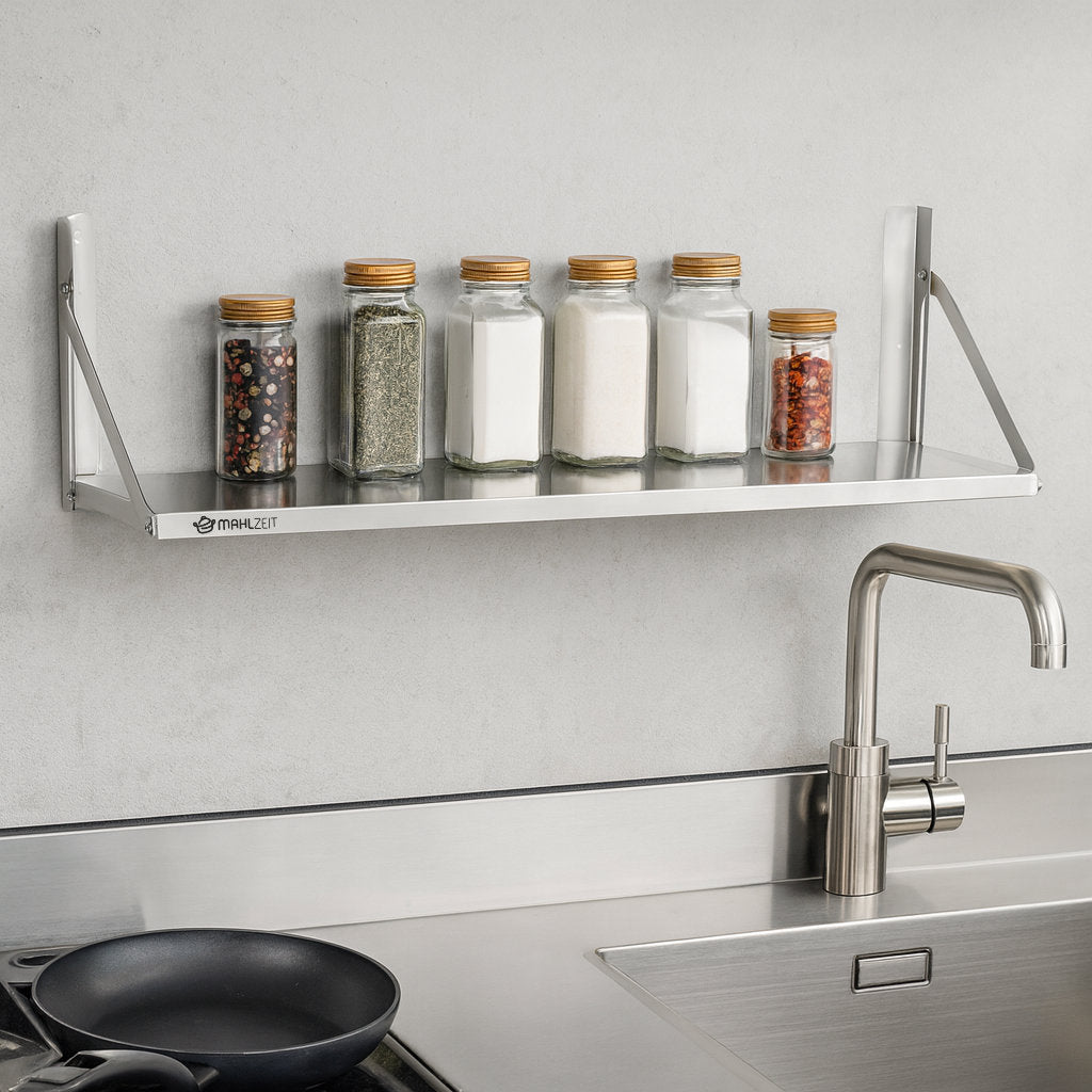 Hanging shelf for restaurants, stainless steel, foldable