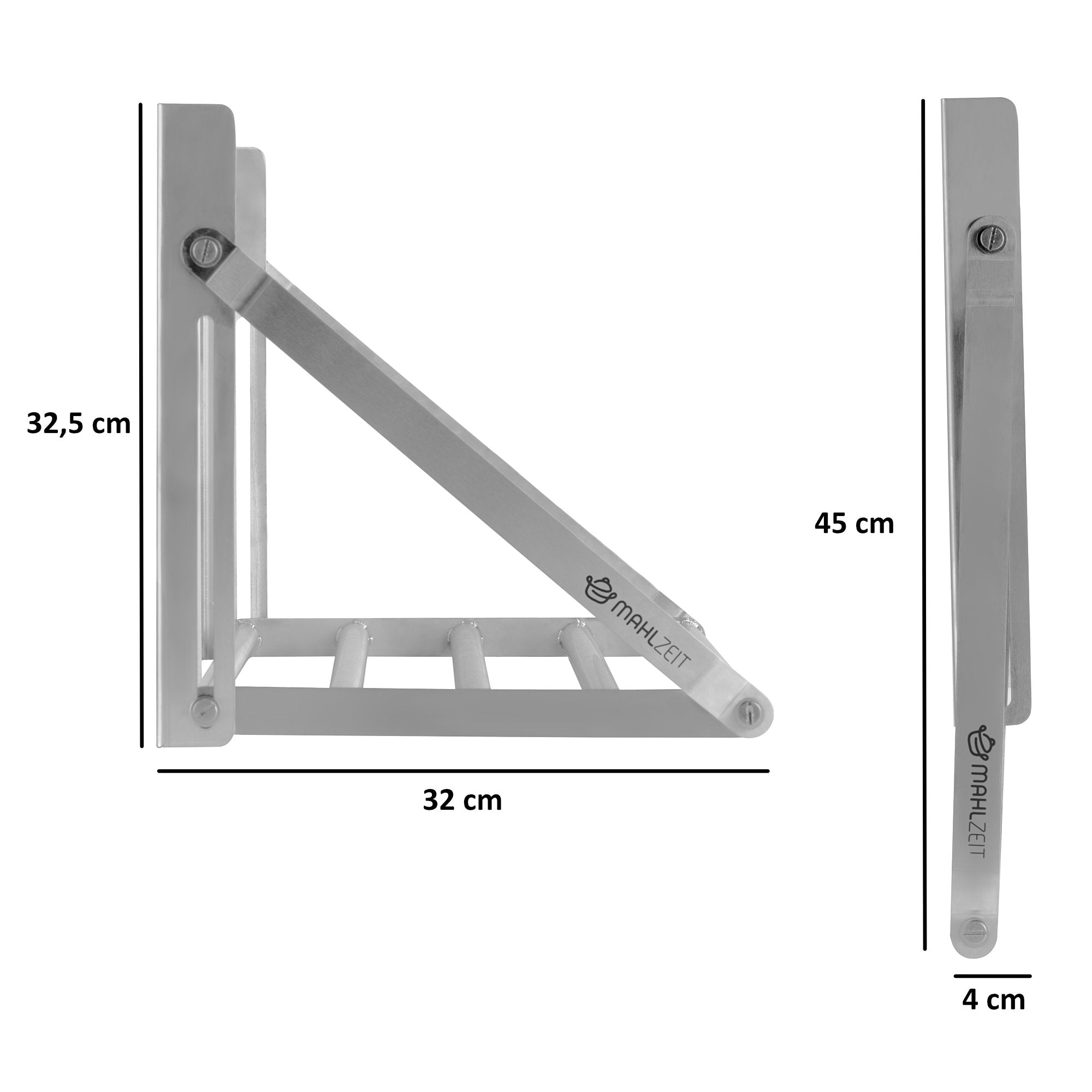 Hanging shelf for restaurants, bar design, stainless steel, foldable