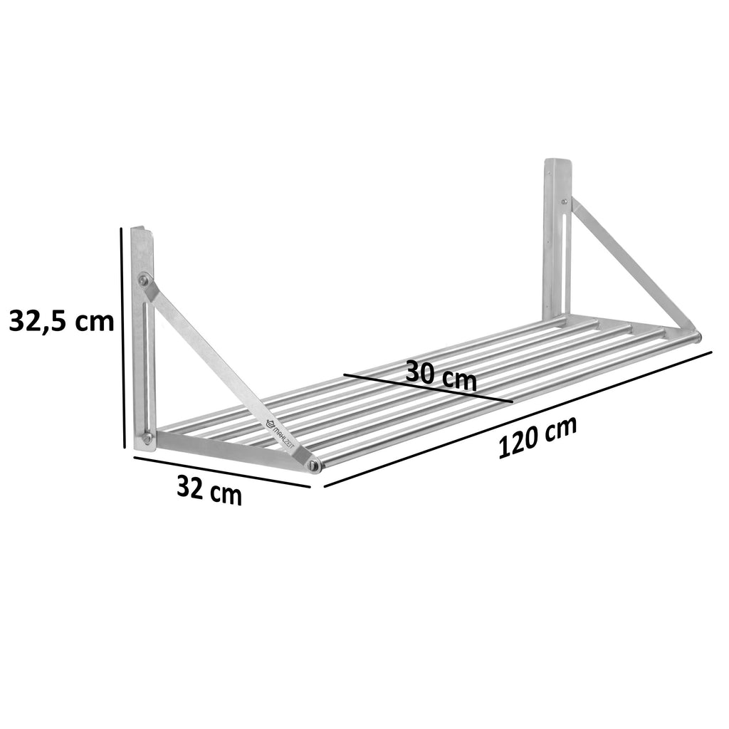 Étagère suspendue pour restaurants et bars, en acier inoxydable, pliable