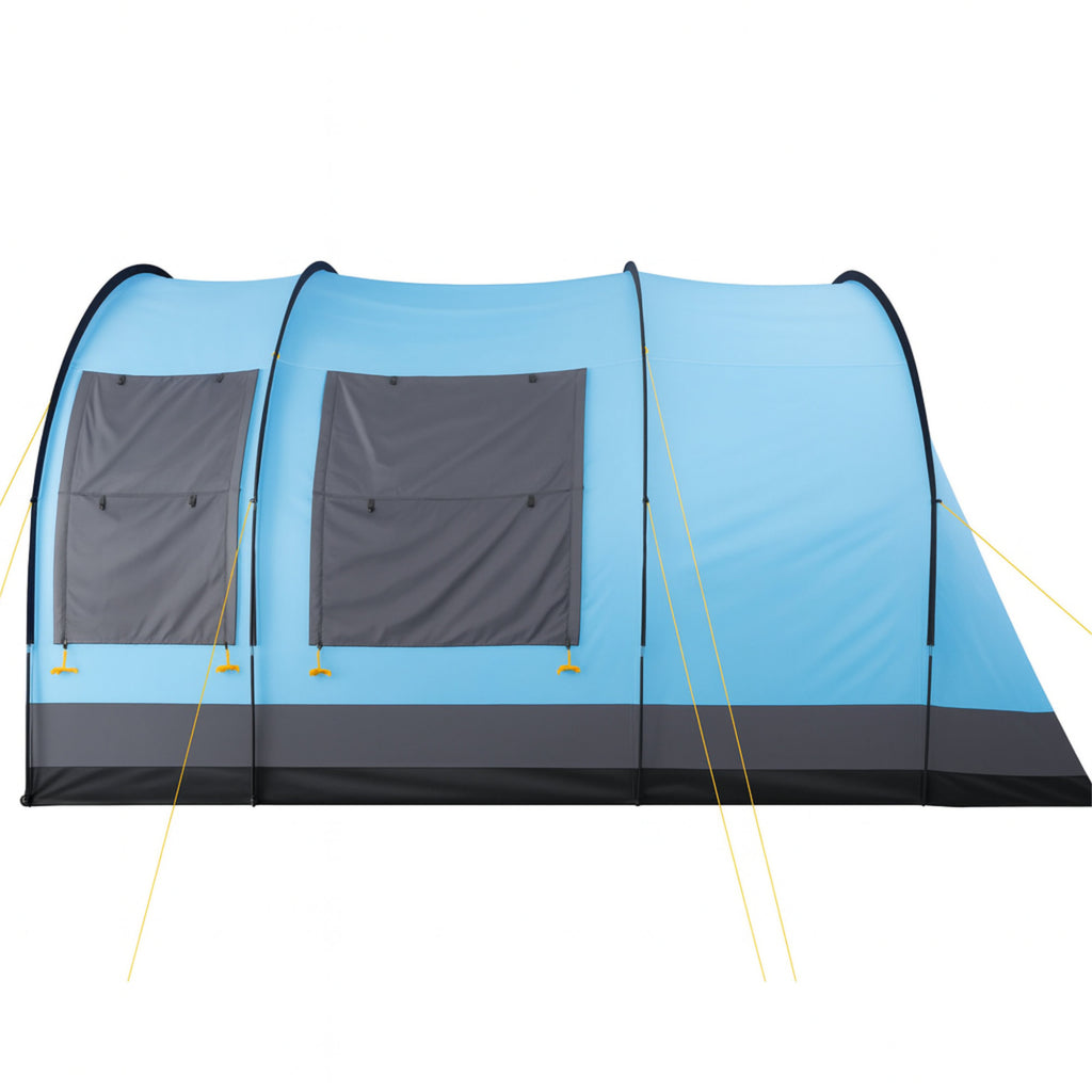 Tunnel tent "Relax4", 4 persons, light blue/grey